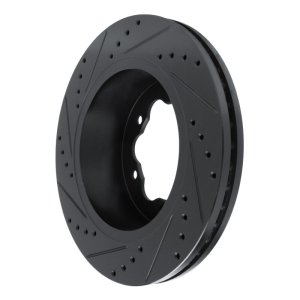 Ford Transit-350 HD Brake Rotor (1) - Rear Right - R1 Concepts - Drilled & Slotted - Black - `20-`25